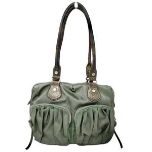MZ WALLACE SMALL SHOULDER TOTE BAG PUTTY GREEN